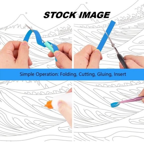 The Great Wave off Kanagawa - Paper Quilling & Filigree Painting Kit - Picture 6 of 7